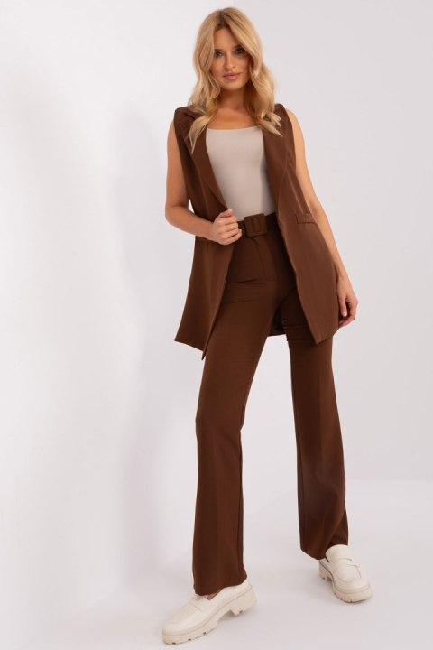Spodnie Komplet Model DHJ-KMPL-5069.16X Dark Brown - Italy Moda Spodnie Komplet Model DHJ-KMPL-5069.16X Dark Brown - Italy Moda