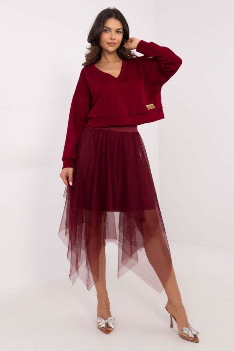 Sukienka Komplet Model MI-KMPL-M5359.79P Bordo - Italy Moda Sukienka Komplet Model MI-KMPL-M5359.79P Bordo - Italy Moda