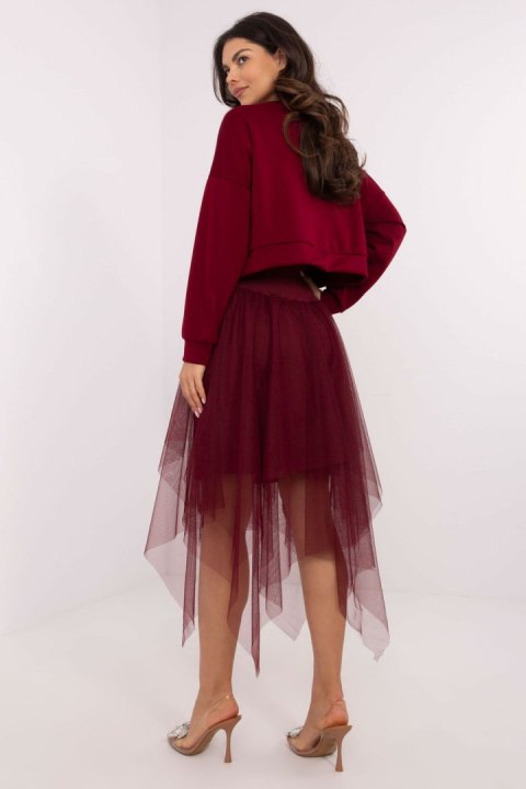 Sukienka Komplet Model MI-KMPL-M5359.79P Bordo - Italy Moda Sukienka Komplet Model MI-KMPL-M5359.79P Bordo - Italy Moda