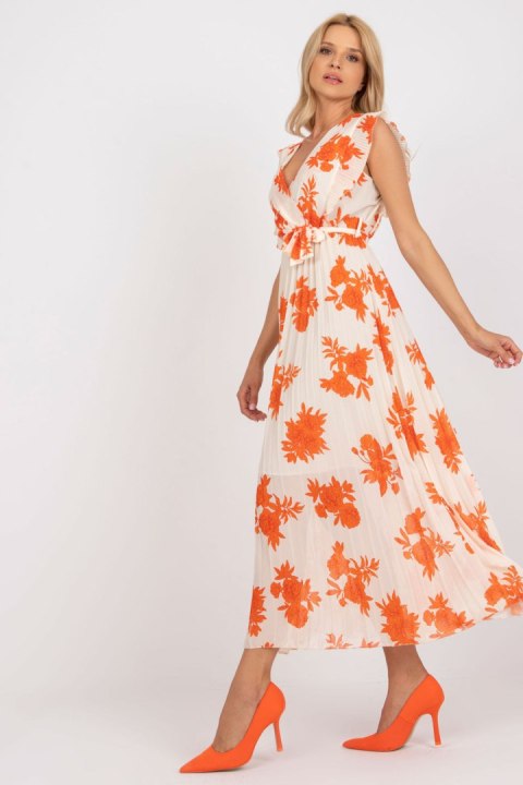 Sukienka Model DHJ-SK-13166.94P Orange - Italy Moda Sukienka Model DHJ-SK-13166.94P Orange - Italy Moda
