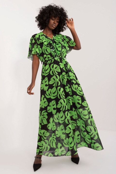 Sukienka Model DHJ-SK-15986.67 Black/Green - Italy Moda Sukienka Model DHJ-SK-15986.67 Black/Green - Italy Moda