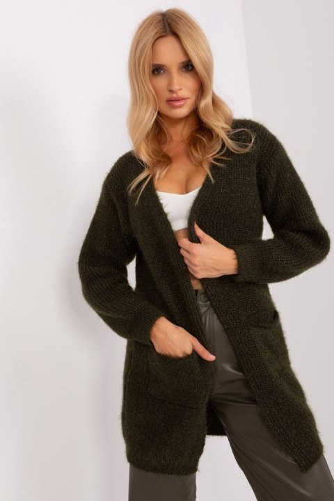 Sweter Kardigan Model DHJ-SW-1009.09P Dark Khaki - Italy Moda Sweter Kardigan Model DHJ-SW-1009.09P Dark Khaki - Italy Moda