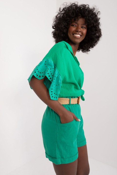 Szorty Damskie Model DHJ-SN-2598.29X Green - Italy Moda Szorty Damskie Model DHJ-SN-2598.29X Green - Italy Moda
