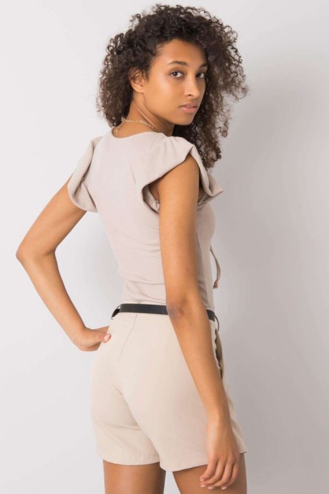 Bluzka Model DHJ-BZ-13301.34P Beige - Italy Moda Bluzka Model DHJ-BZ-13301.34P Beige - Italy Moda