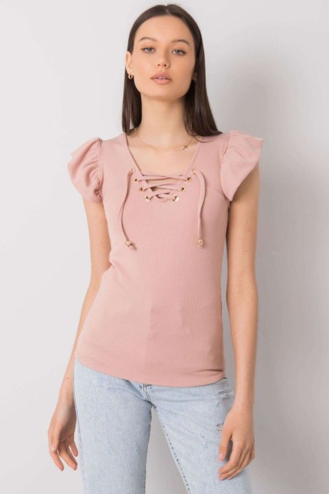 Bluzka Model DHJ-BZ-13301.34P Light Pink - Italy Moda Bluzka Model DHJ-BZ-13301.34P Light Pink - Italy Moda