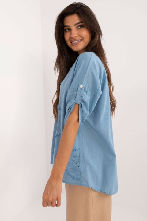 Koszula Damska Model DHJ-KS-11665.73 Blue - Italy Moda Koszula Damska Model DHJ-KS-11665.73 Blue - Italy Moda