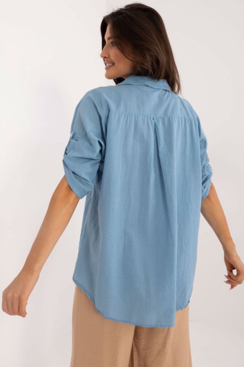 Koszula Damska Model DHJ-KS-11665.73 Blue - Italy Moda Koszula Damska Model DHJ-KS-11665.73 Blue - Italy Moda