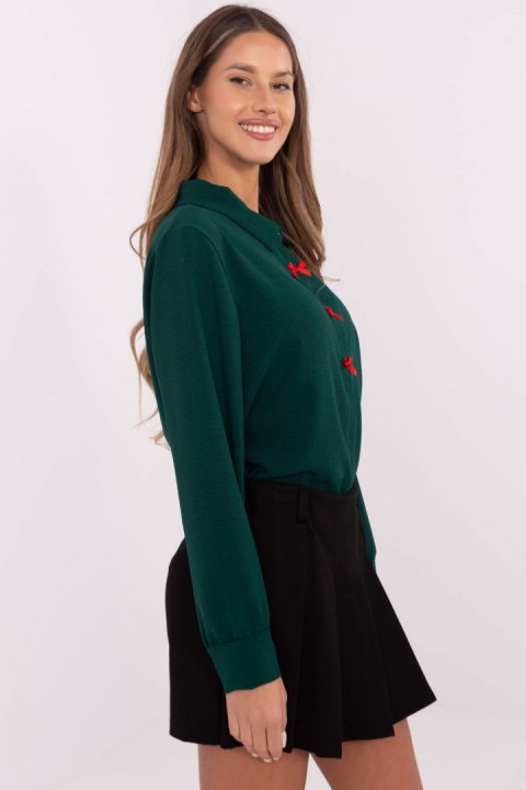 Koszula Damska Model MI-KS-91540.59P Dark Green - Italy Moda Koszula Damska Model MI-KS-91540.59P Dark Green - Italy Moda