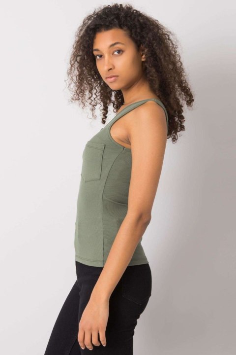 Koszulka Top MOdel DHJ-TP-13287.36P Khaki - Italy Moda Koszulka Top MOdel DHJ-TP-13287.36P Khaki - Italy Moda