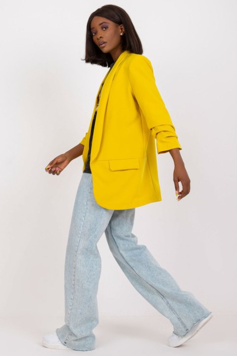 Marynarka Model DHJ-MA-7684.15P Light Yellow - Italy Moda Marynarka Model DHJ-MA-7684.15P Light Yellow - Italy Moda