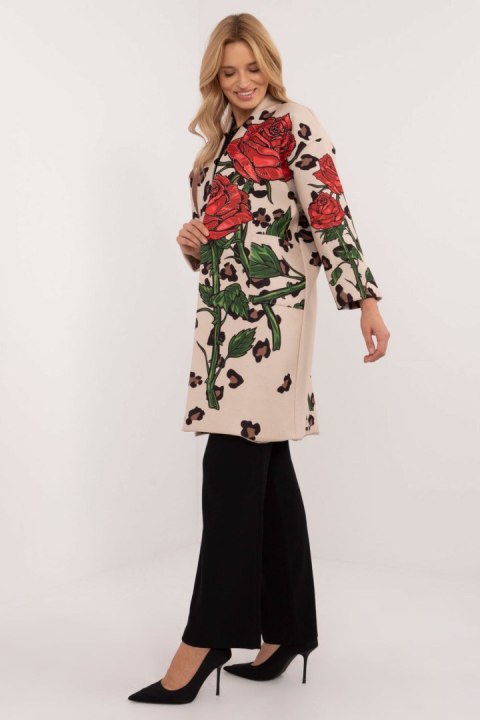 Płaszcz Damski Model DHJ-PL-19821.60P Beige - Italy Moda Płaszcz Damski Model DHJ-PL-19821.60P Beige - Italy Moda