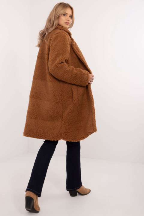 Płaszcz Damski Model DHJ-PL-19991.86 Light Brown - Italy Moda Płaszcz Damski Model DHJ-PL-19991.86 Light Brown - Italy Moda