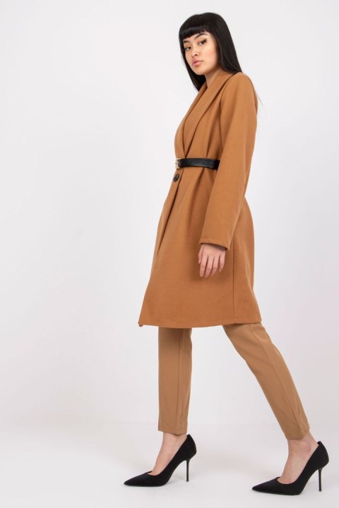 Płaszcz Damski Model DHJ-PL-2861.91 Camel - Italy Moda Płaszcz Damski Model DHJ-PL-2861.91 Camel - Italy Moda