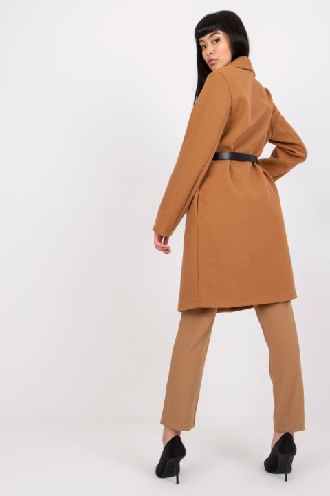Płaszcz Damski Model DHJ-PL-2861.91 Camel - Italy Moda Płaszcz Damski Model DHJ-PL-2861.91 Camel - Italy Moda