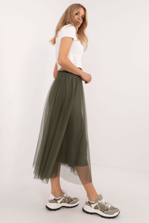 Spódnica Model DHJ-SD-19568.13X Khaki - Italy Moda Spódnica Model DHJ-SD-19568.13X Khaki - Italy Moda