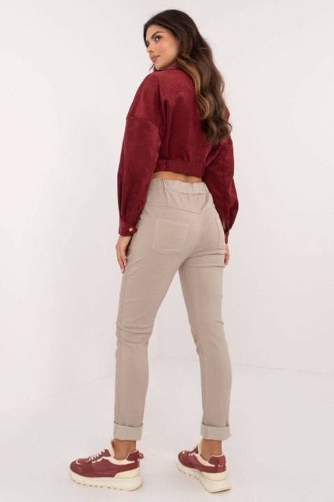 Spodnie Damskie Model DHJ-SP-21258.32 Beige - Italy Moda Spodnie Damskie Model DHJ-SP-21258.32 Beige - Italy Moda