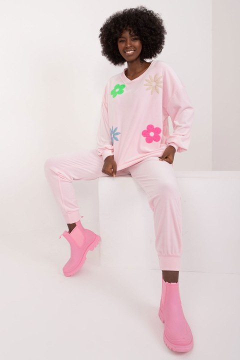 Spodnie Komplet Model DHJ-KMPL-8655.05 Light Pink - Italy Moda Spodnie Komplet Model DHJ-KMPL-8655.05 Light Pink - Italy Moda