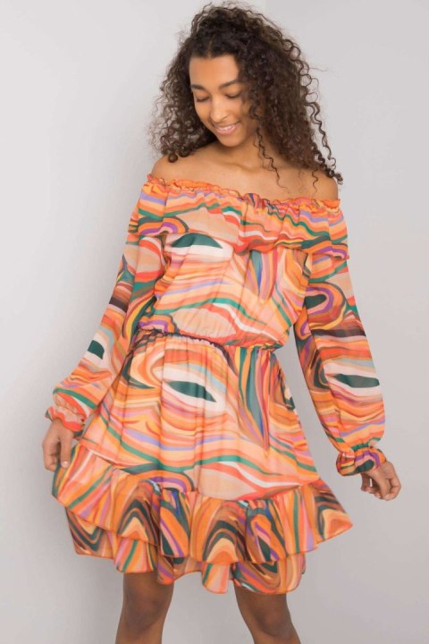 Sukienka Model DHJ-SK-15015-1.48P Orange - Italy Moda Sukienka Model DHJ-SK-15015-1.48P Orange - Italy Moda