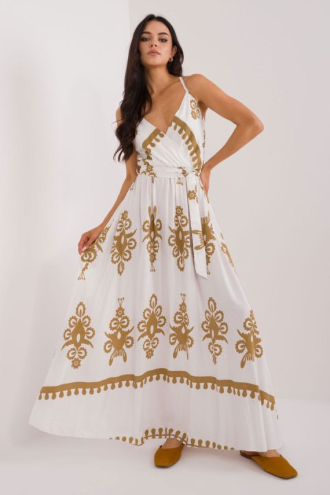 Sukienka Model DHJ-SK-16201.84 Camel - Italy Moda Sukienka Model DHJ-SK-16201.84 Camel - Italy Moda