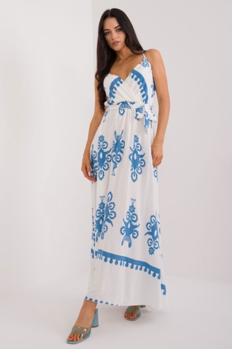 Sukienka Model DHJ-SK-16201.84 White/Blue - Italy Moda Sukienka Model DHJ-SK-16201.84 White/Blue - Italy Moda