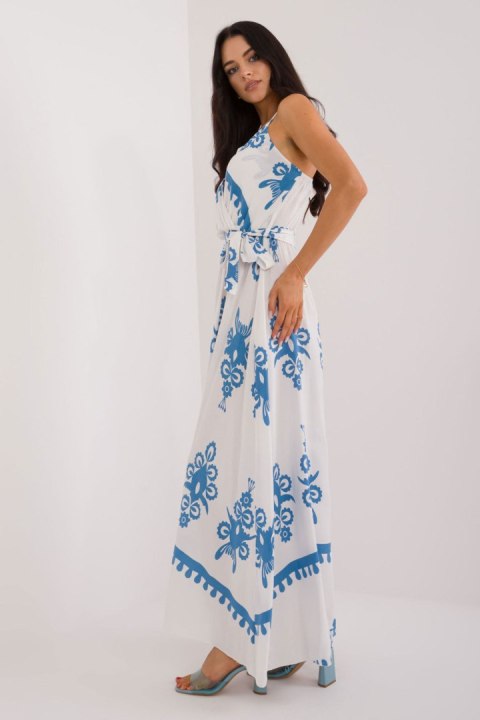 Sukienka Model DHJ-SK-16201.84 White/Blue - Italy Moda Sukienka Model DHJ-SK-16201.84 White/Blue - Italy Moda
