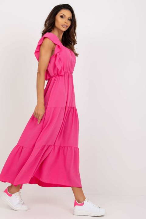 Sukienka Model DHJ-SK-8352.04 Dark Pink - Italy Moda Sukienka Model DHJ-SK-8352.04 Dark Pink - Italy Moda