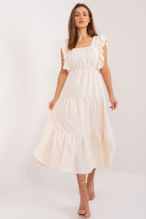 Sukienka Model DHJ-SK-8352.04 Light Beige - Italy Moda Sukienka Model DHJ-SK-8352.04 Light Beige - Italy Moda