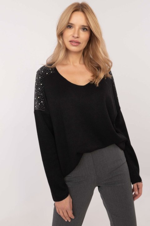 Sweter Damski Model DHJ-SW-17690.21 Black - Italy Moda Sweter Damski Model DHJ-SW-17690.21 Black - Italy Moda