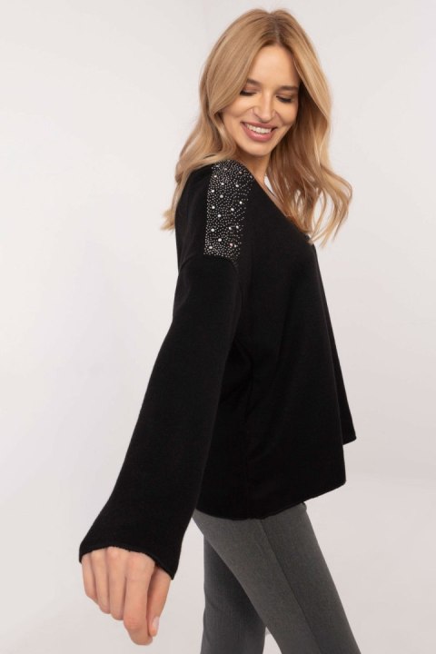 Sweter Damski Model DHJ-SW-17690.21 Black - Italy Moda Sweter Damski Model DHJ-SW-17690.21 Black - Italy Moda