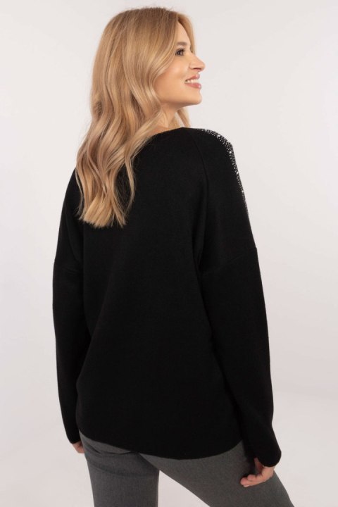 Sweter Damski Model DHJ-SW-17690.21 Black - Italy Moda Sweter Damski Model DHJ-SW-17690.21 Black - Italy Moda