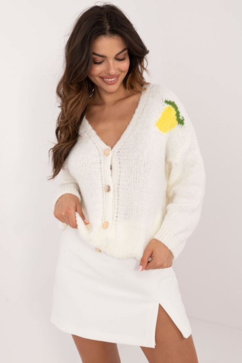 Sweter Damski Model MI-SW-2108.92 Ecru - Italy Moda Sweter Damski Model MI-SW-2108.92 Ecru - Italy Moda