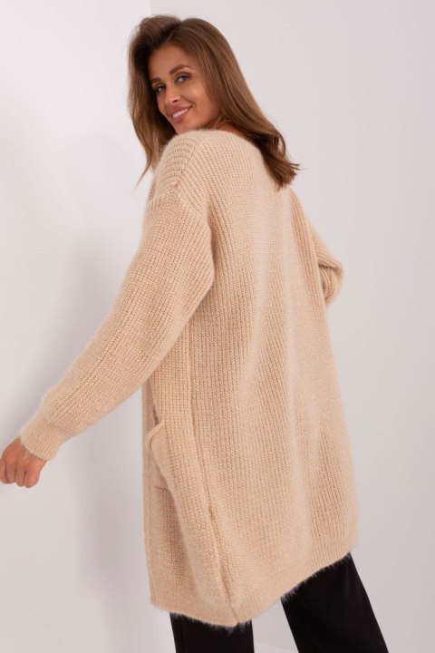 Sweter Kardigan Model DHJ-SW-1009.09P Beige - Italy Moda Sweter Kardigan Model DHJ-SW-1009.09P Beige - Italy Moda