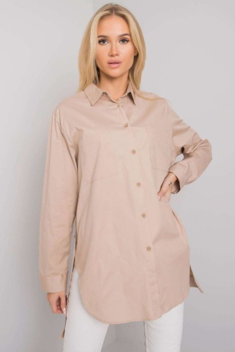 Koszula Damska Model EM-KS-001.46 Beige - Ex Moda Koszula Damska Model EM-KS-001.46 Beige - Ex Moda