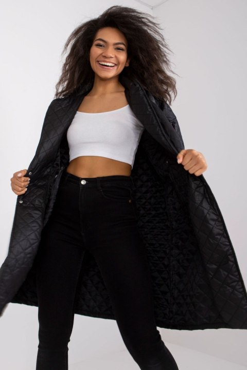 Płaszcz Damska Model EM-PL-655.91 Black - Ex Moda Płaszcz Damska Model EM-PL-655.91 Black - Ex Moda