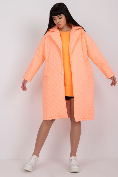 Płaszcz Damski Model EM-PL-655.91 Brzoskwinia - Ex Moda Płaszcz Damski Model EM-PL-655.91 Brzoskwinia - Ex Moda