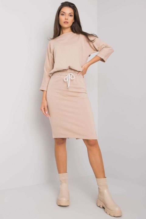 Spódnica Komplet Model EM-KMPL-621.21P Beige - Ex Moda Spódnica Komplet Model EM-KMPL-621.21P Beige - Ex Moda