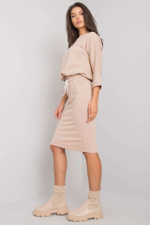 Spódnica Komplet Model EM-KMPL-621.21P Beige - Ex Moda Spódnica Komplet Model EM-KMPL-621.21P Beige - Ex Moda