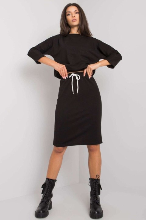 Spódnica Komplet Model EM-KMPL-621.21P Black - Ex Moda Spódnica Komplet Model EM-KMPL-621.21P Black - Ex Moda
