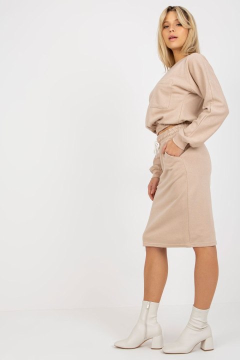 Spódnica Komplet Model EM-KMPL-644.18P Beige - Ex Moda Spódnica Komplet Model EM-KMPL-644.18P Beige - Ex Moda