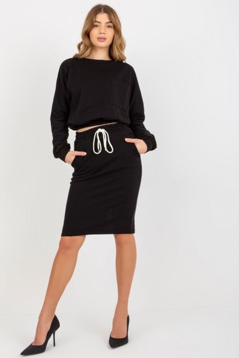 Spódnica Komplet Model EM-KMPL-644.18P Black - Ex Moda Spódnica Komplet Model EM-KMPL-644.18P Black - Ex Moda