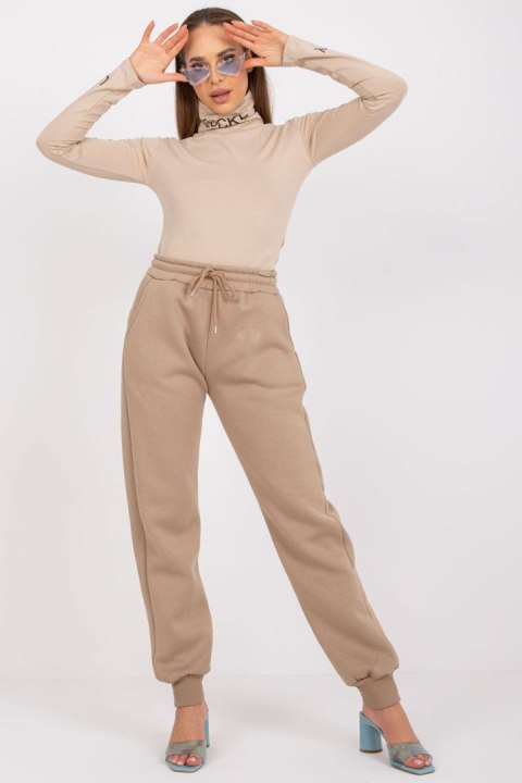 Spodnie Dresowe Model EM-DR-712.39P Dark Beige - Ex Moda Spodnie Dresowe Model EM-DR-712.39P Dark Beige - Ex Moda