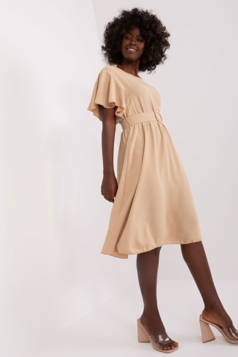 Sukienka Model DHJ-SK-5648.07 Beige - Italy Moda Sukienka Model DHJ-SK-5648.07 Beige - Italy Moda