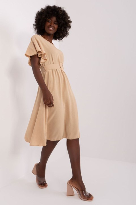 Sukienka Model DHJ-SK-5648.07 Beige - Italy Moda Sukienka Model DHJ-SK-5648.07 Beige - Italy Moda