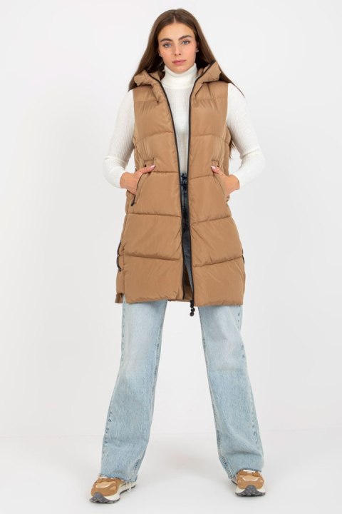 Kamizelka Model NM-KZ-P22-6608.98P Camel - NM Kamizelka Model NM-KZ-P22-6608.98P Camel - NM