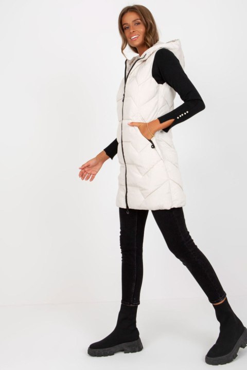 Kamizelka Model NM-KZ-P22-6618.92P Light Beige - NM Kamizelka Model NM-KZ-P22-6618.92P Light Beige - NM
