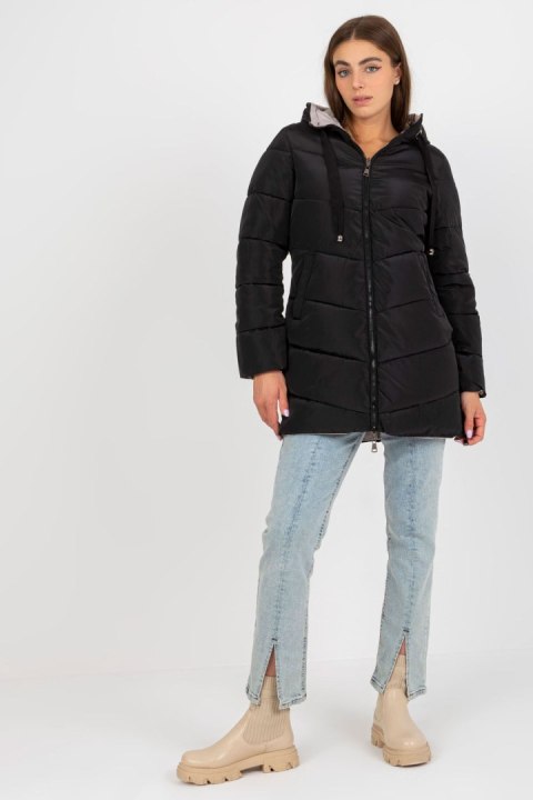 Kurtka Damska Model NM-KR-L22-9872.93 Black/Beige - NM Kurtka Damska Model NM-KR-L22-9872.93 Black/Beige - NM