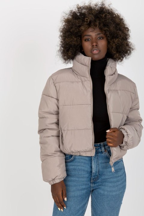 Kurtka Damska Model NM-KR-P21-7930.15 Light Grey - NM Kurtka Damska Model NM-KR-P21-7930.15 Light Grey - NM
