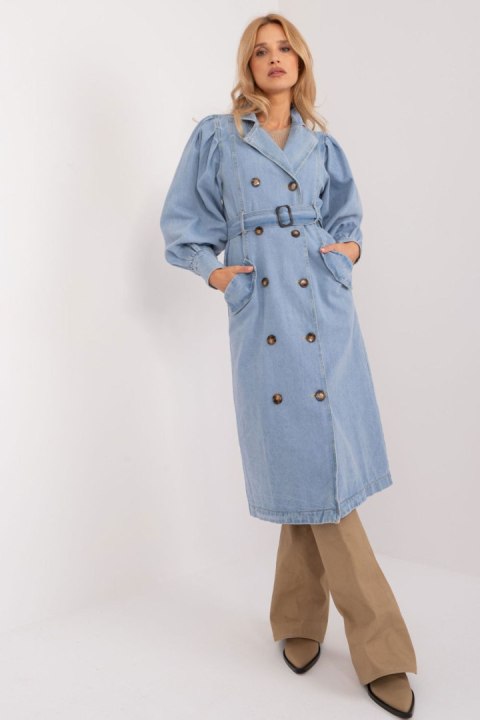 Płaszcz Damski Model NM-PL-TR295.22 Light Blue - NM Płaszcz Damski Model NM-PL-TR295.22 Light Blue - NM
