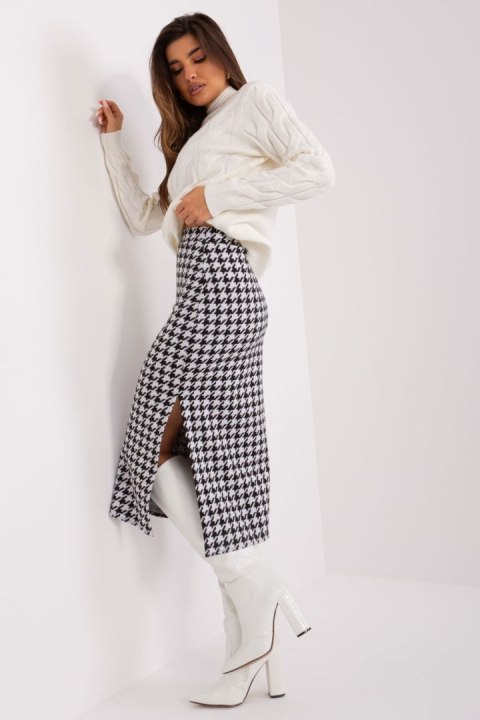 Spódnica Model LK-SD-509400-1.09P White/Black - Lakerta Spódnica Model LK-SD-509400-1.09P White/Black - Lakerta