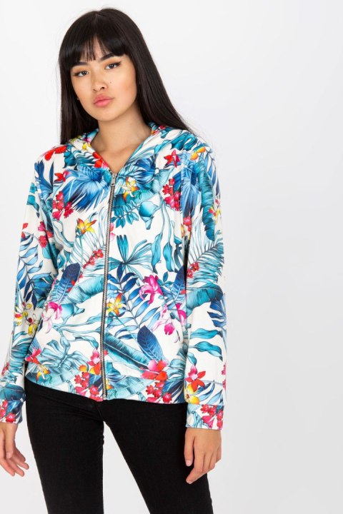 Bluza Damska Model RV-BL-8120.69P White/Blue - Rue Paris Bluza Damska Model RV-BL-8120.69P White/Blue - Rue Paris